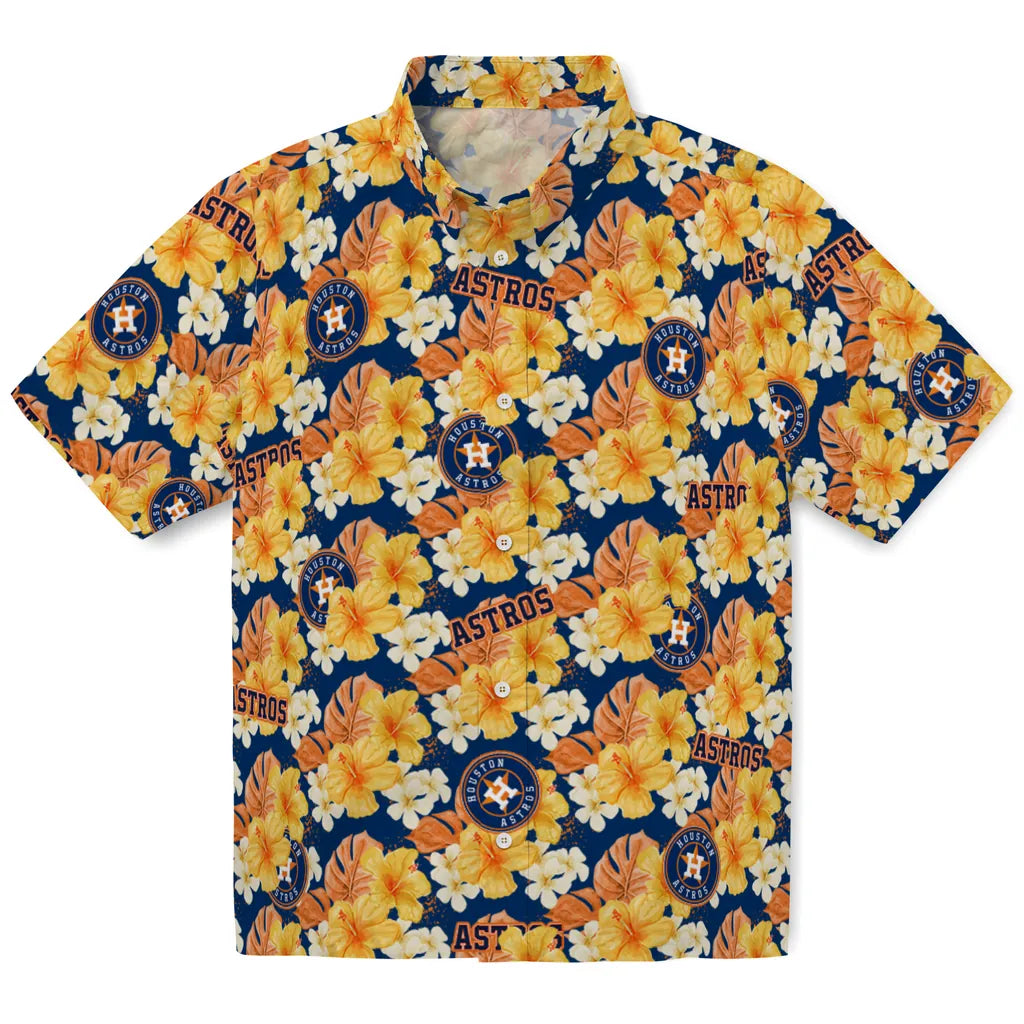 Houston Astros Hawaiian Shirt - Hibiscus Tropics | Hula Hawaiian Shirts