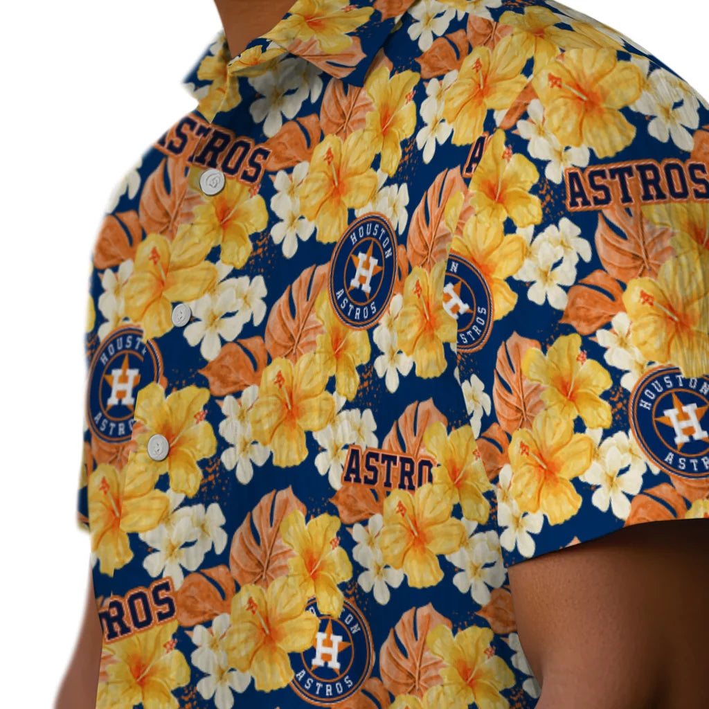Houston Astros Hawaiian Shirt - Hibiscus Tropics | Hula Hawaiian Shirts