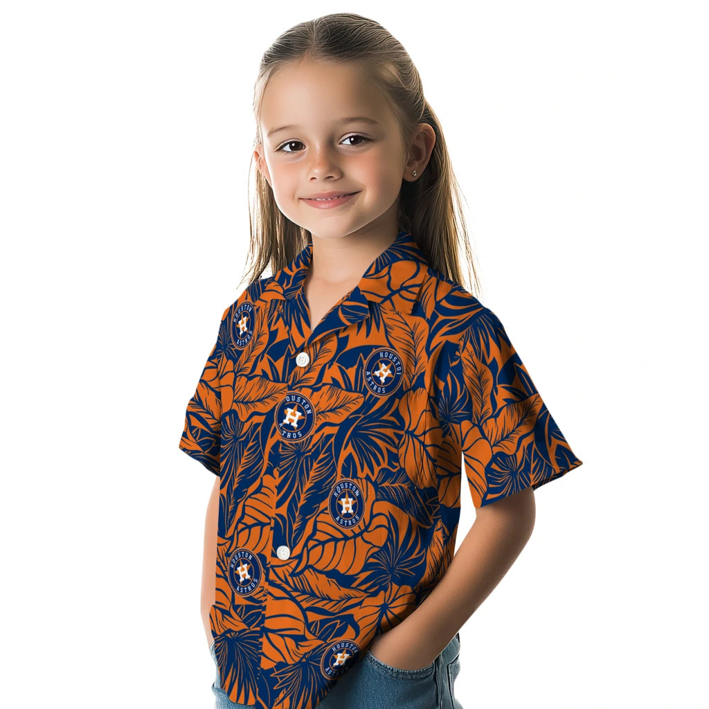 Houston Astros Hawaiian Shirt - Monstera Layer | Hula Hawaiian Shirts