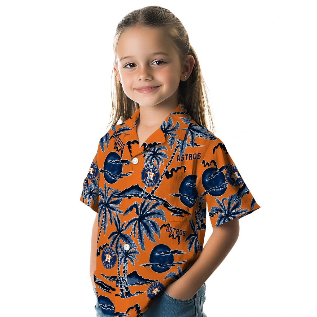 Houston Astros Hawaiian Shirt - Palm Sunset | Hula Hawaiian Shirts