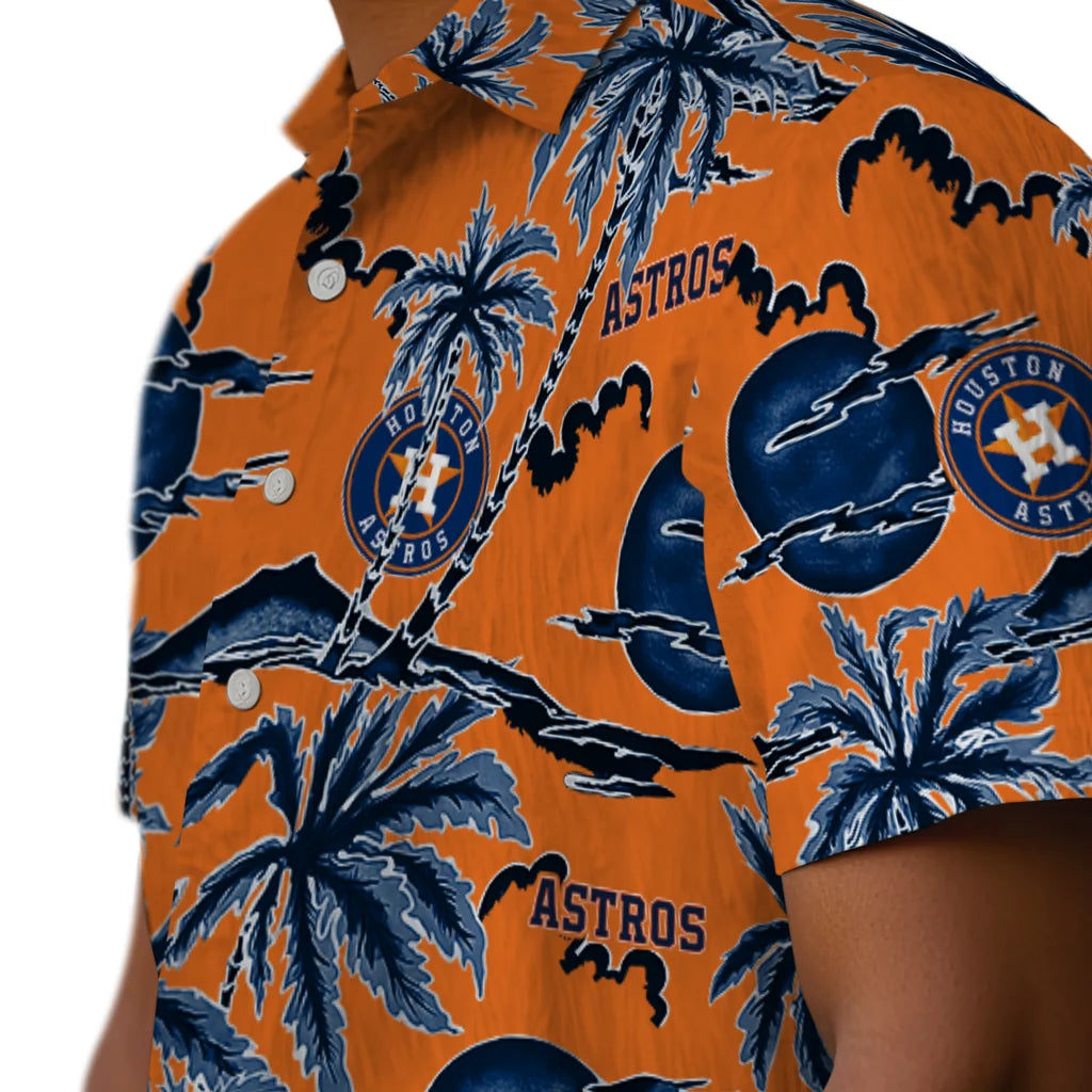 Houston Astros Hawaiian Shirt - Palm Sunset | Hula Hawaiian Shirts