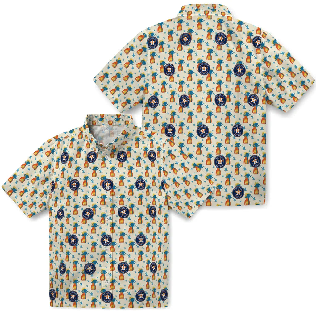 Houston Astros Hawaiian Shirt - Pineapple Delight | Hula Hawaiian Shirts