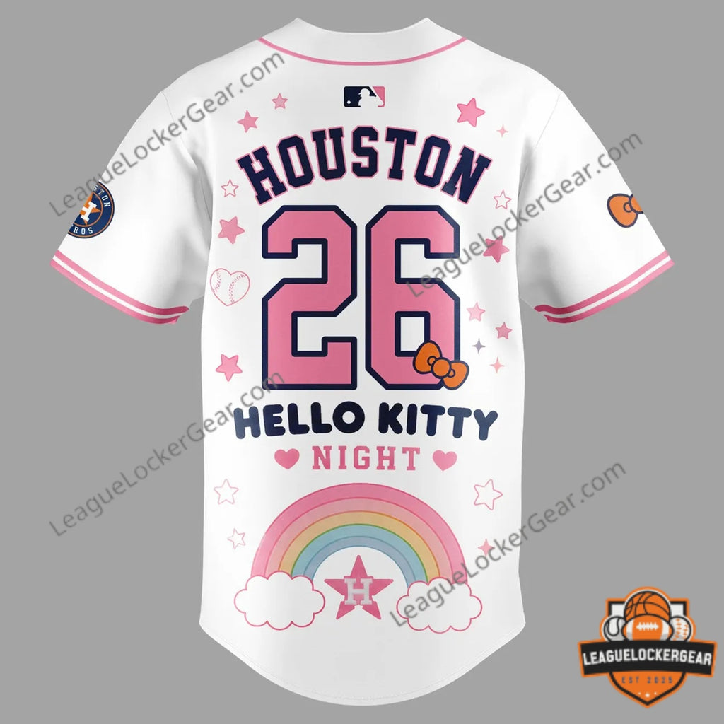 Houston Astros Hello Kitty Night Baseball Jersey - LeagueLockerGear
