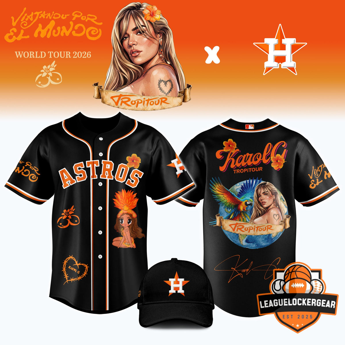 All Team MLB x Karol G Tropitour World Tour 2026 Baseball Jersey - LeagueLockerGear