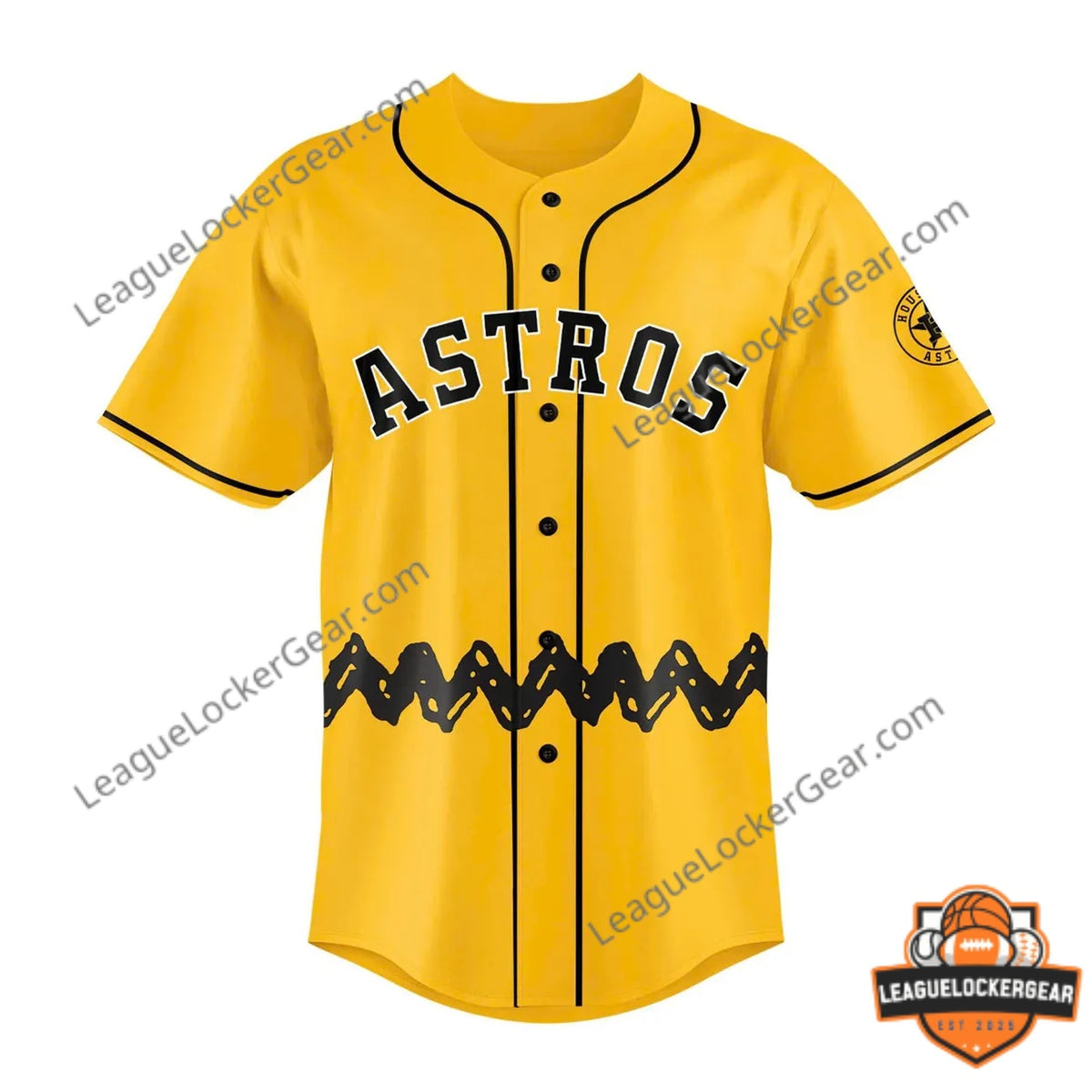 Houston Astros Peanuts Night Baseball Jersey - LeagueLockerGear