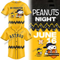 Houston Astros Peanuts Night Baseball Jersey - LeagueLockerGear