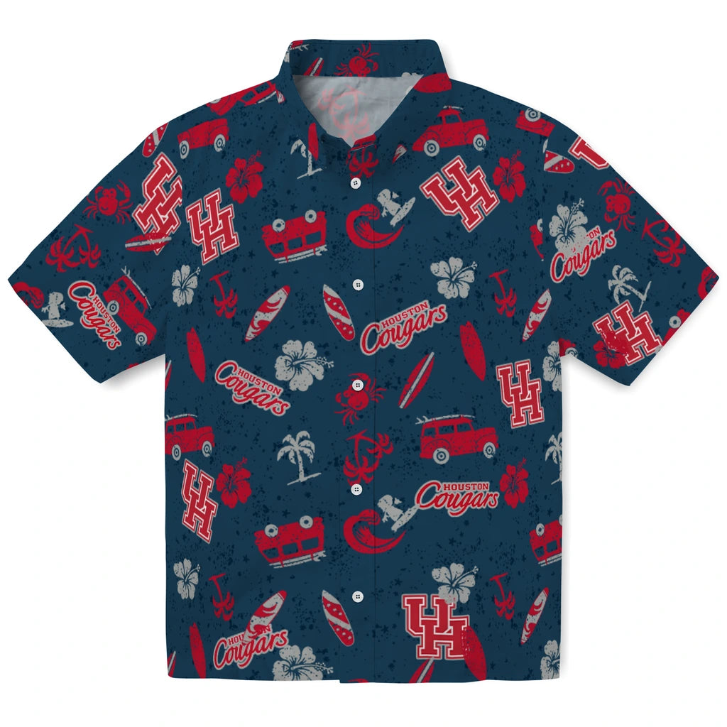 Houston Cougars Hawaiian Shirt - Beach Vibe | Hula Hawaiian Shirts