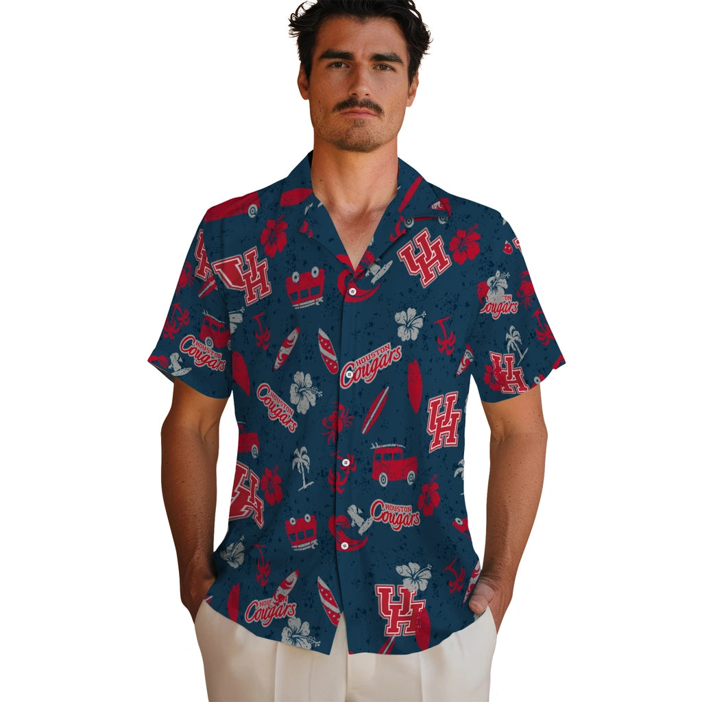 Houston Cougars Hawaiian Shirt - Beach Vibe | Hula Hawaiian Shirts