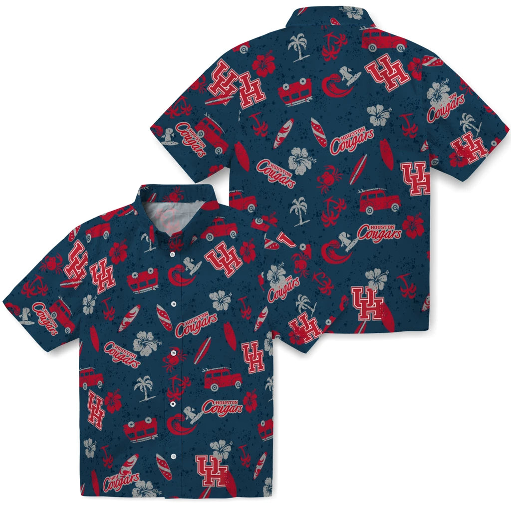 Houston Cougars Hawaiian Shirt - Beach Vibe | Hula Hawaiian Shirts