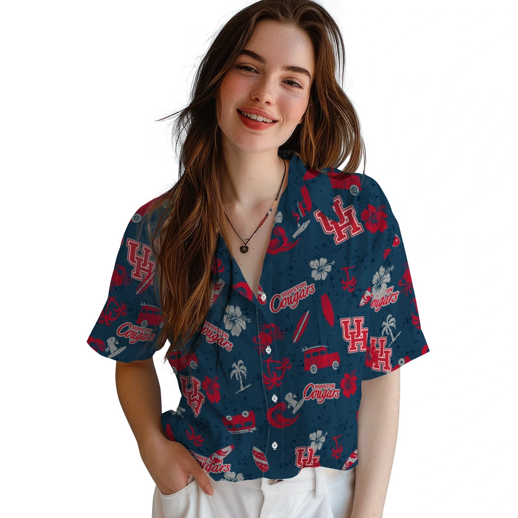 Houston Cougars Hawaiian Shirt - Beach Vibe | Hula Hawaiian Shirts