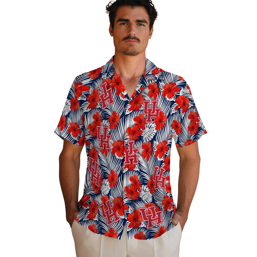 Houston Cougars Hawaiian Shirt - Hibiscus Fiesta | Hula Hawaiian Shirts