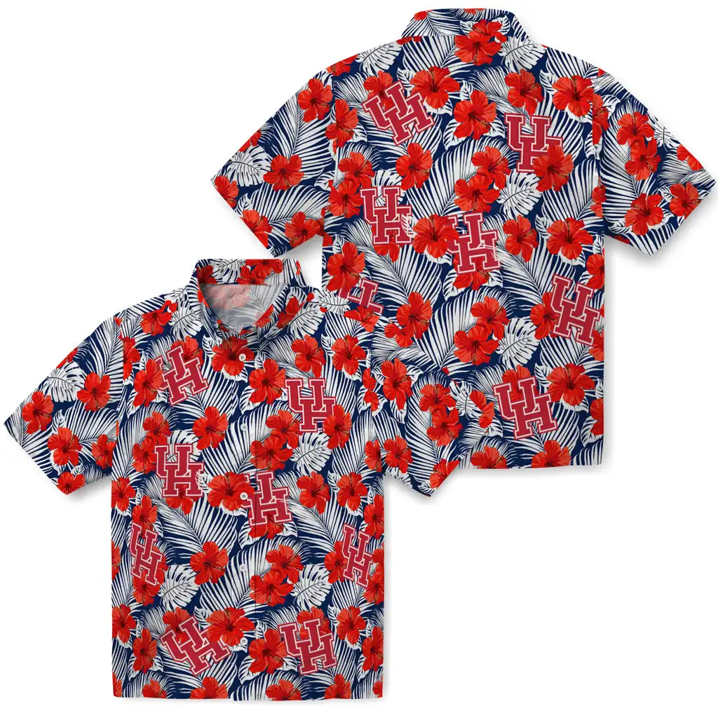 Houston Cougars Hawaiian Shirt - Hibiscus Fiesta | Hula Hawaiian Shirts