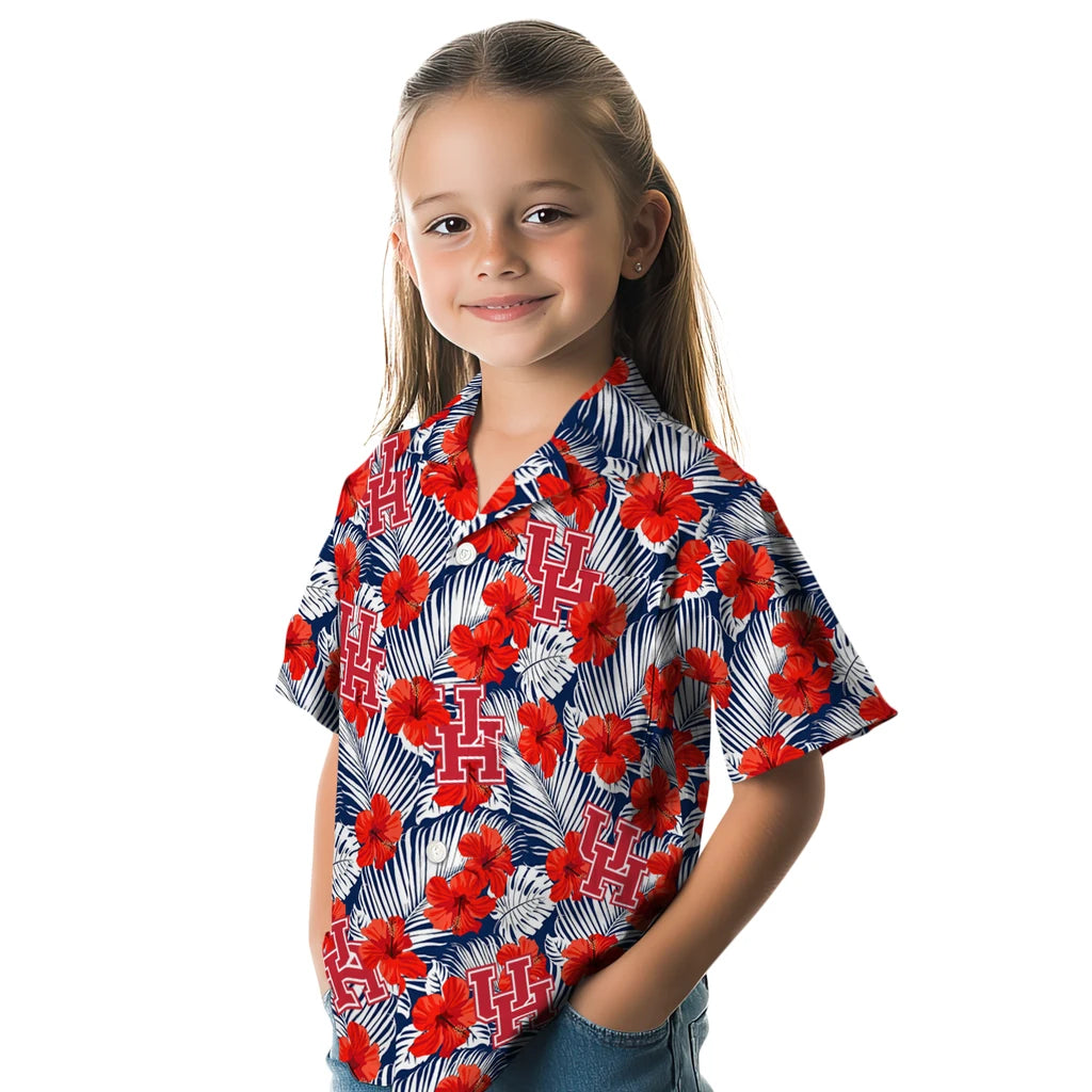 Houston Cougars Hawaiian Shirt - Hibiscus Fiesta | Hula Hawaiian Shirts