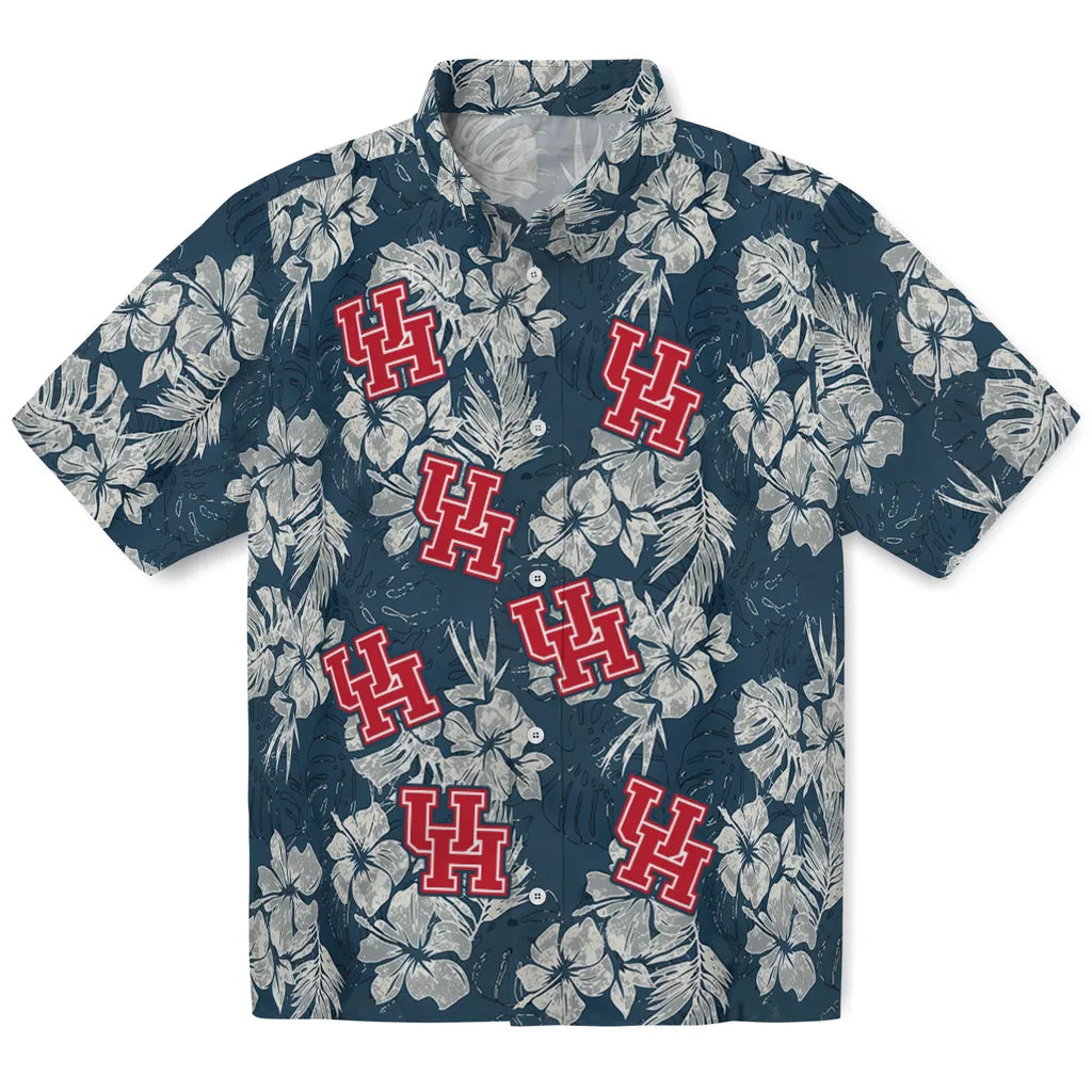 Houston Cougars Hawaiian Shirt - Hibiscus Flowers | Hula Hawaiian Shirts