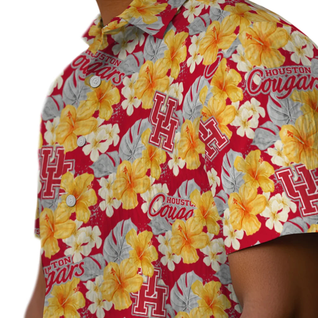 Houston Cougars Hawaiian Shirt - Hibiscus Tropics | Hula Hawaiian Shirts