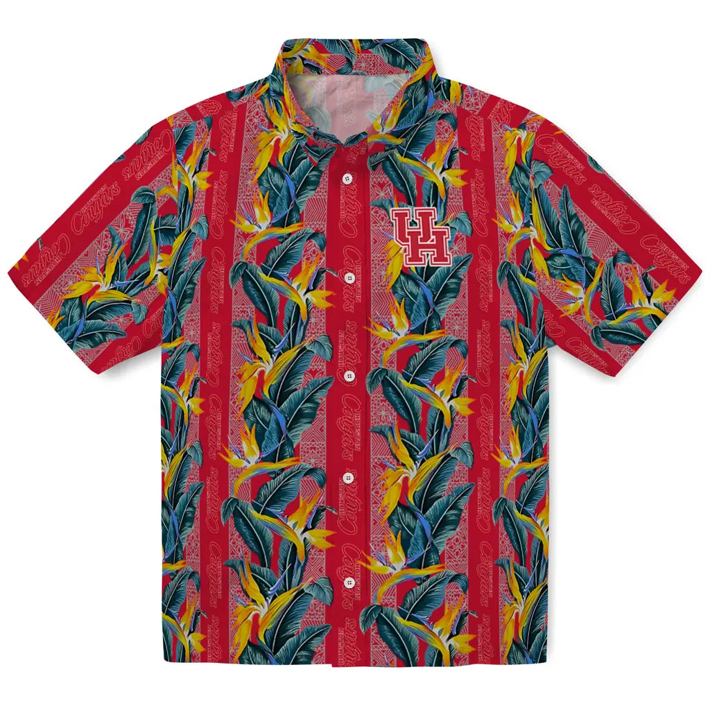 Houston Cougars Hawaiian Shirt - Paradise Vines | Hula Hawaiian Shirts