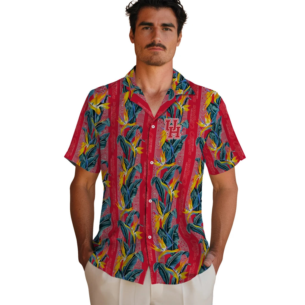 Houston Cougars Hawaiian Shirt - Paradise Vines | Hula Hawaiian Shirts