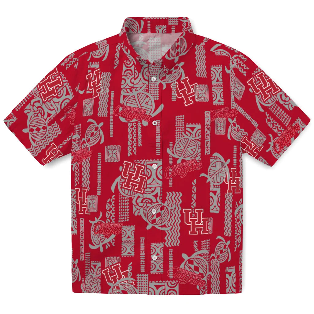 Houston Cougars Hawaiian Shirt - Turtle Lines | Hula Hawaiian Shirts