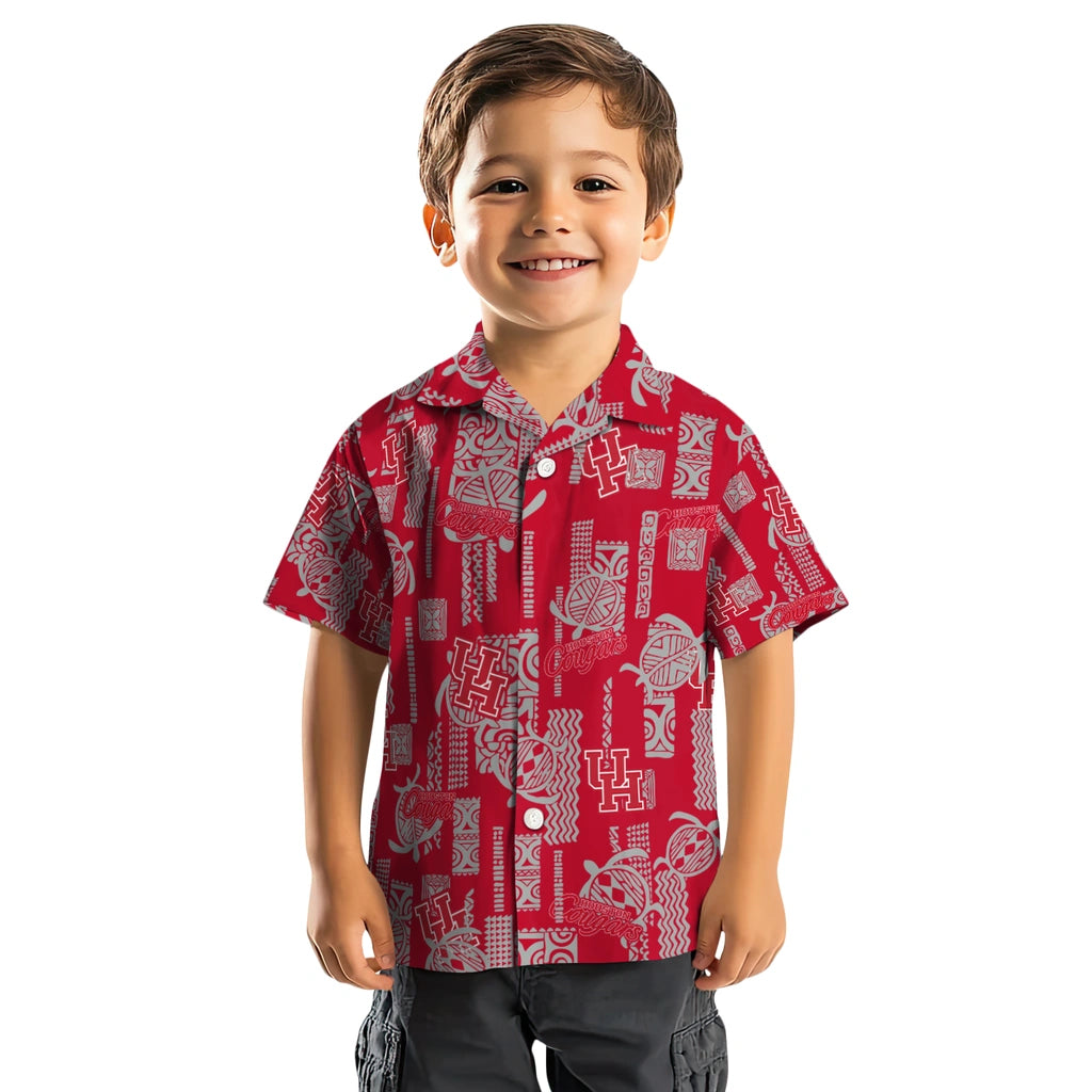 Houston Cougars Hawaiian Shirt - Turtle Lines | Hula Hawaiian Shirts