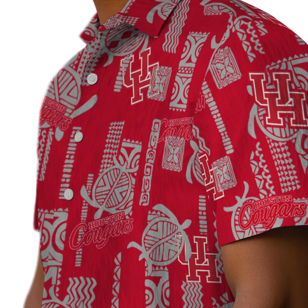 Houston Cougars Hawaiian Shirt - Turtle Lines | Hula Hawaiian Shirts
