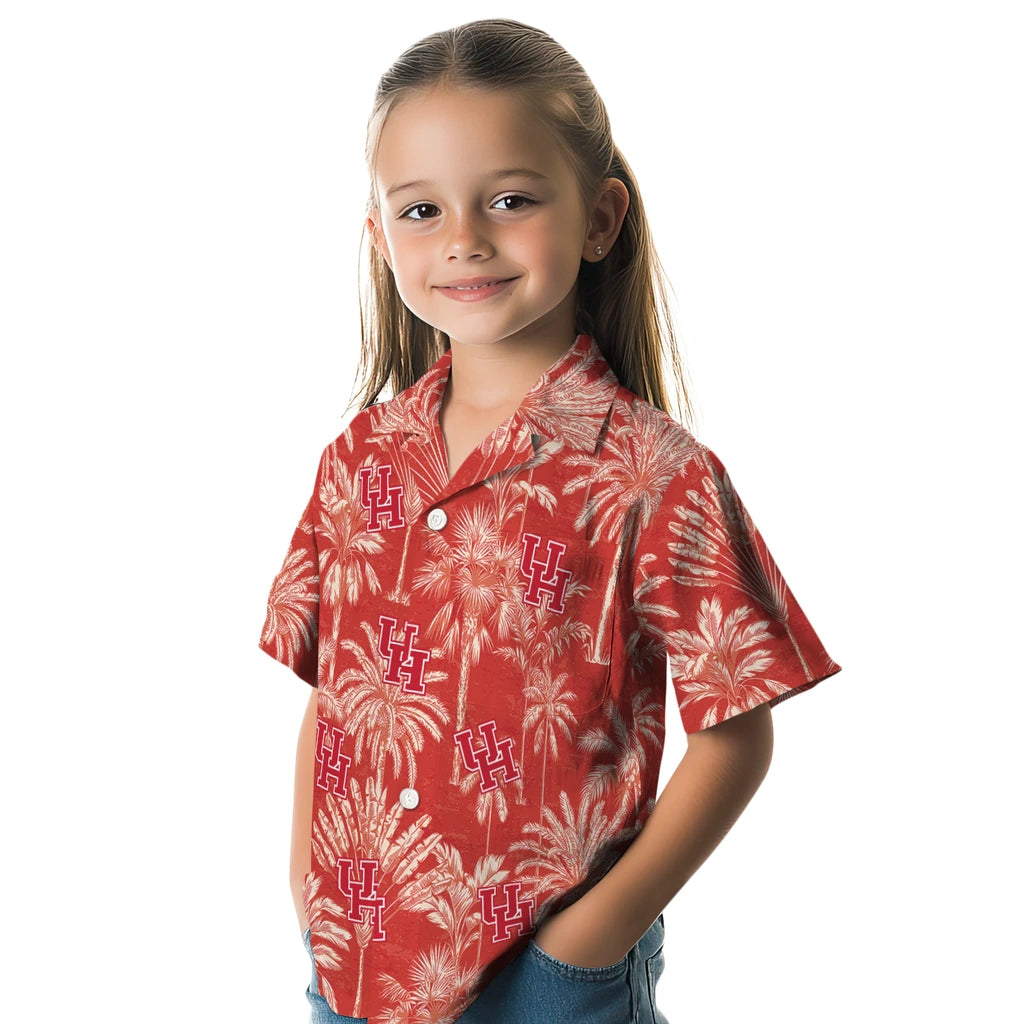 Houston Cougars Hawaiian Shirt - Vintage Palm Tree | Hula Hawaiian Shirts
