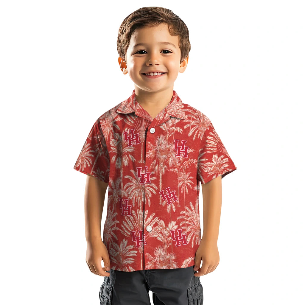 Houston Cougars Hawaiian Shirt - Vintage Palm Tree | Hula Hawaiian Shirts