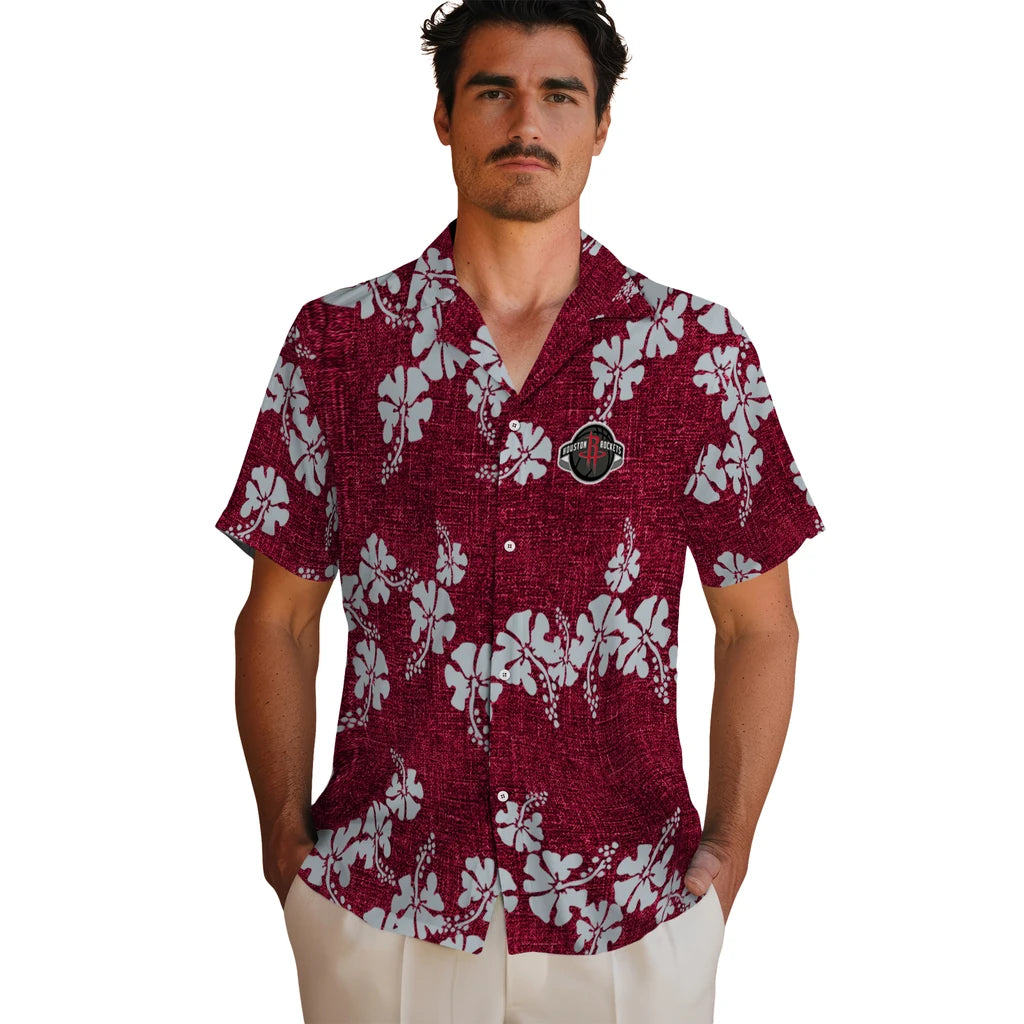 Houston Rockets Hawaiian Shirt - 50th State Flower | Hula Hawaiian Shirts