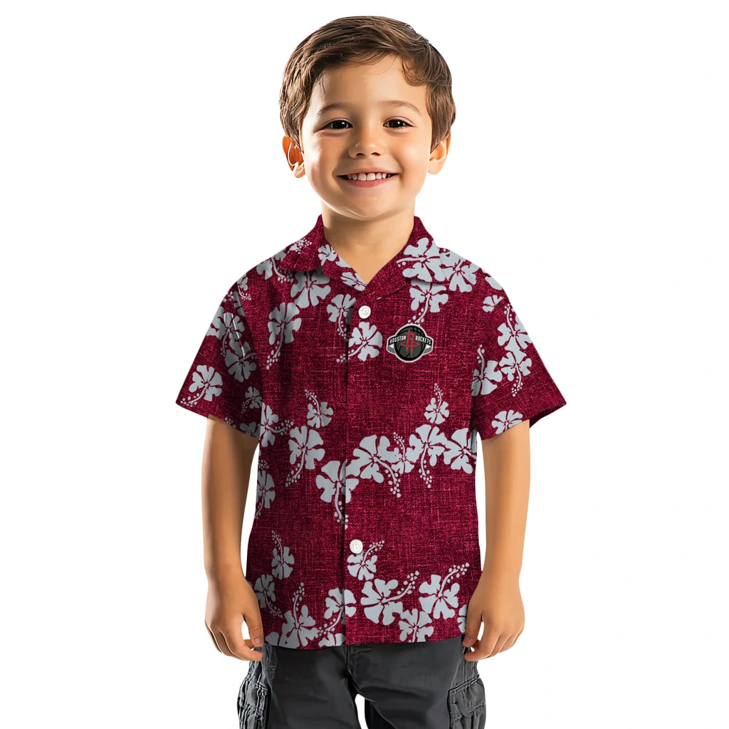Houston Rockets Hawaiian Shirt - 50th State Flower | Hula Hawaiian Shirts