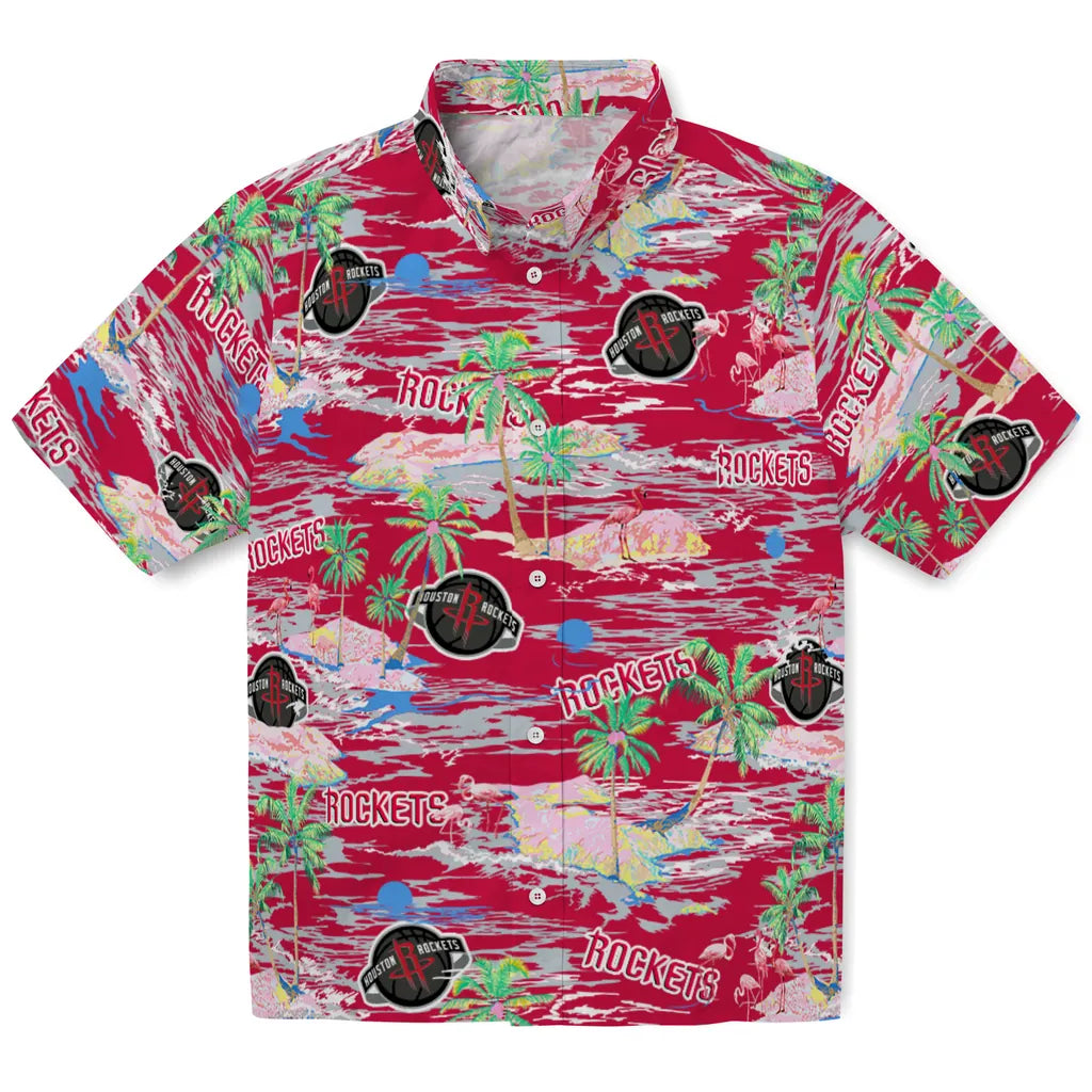 Houston Rockets Hawaiian Shirt - Hawaii Island | Hula Hawaiian Shirts