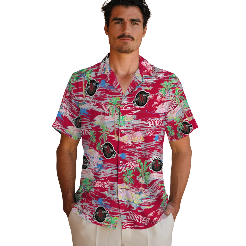 Houston Rockets Hawaiian Shirt - Hawaii Island | Hula Hawaiian Shirts