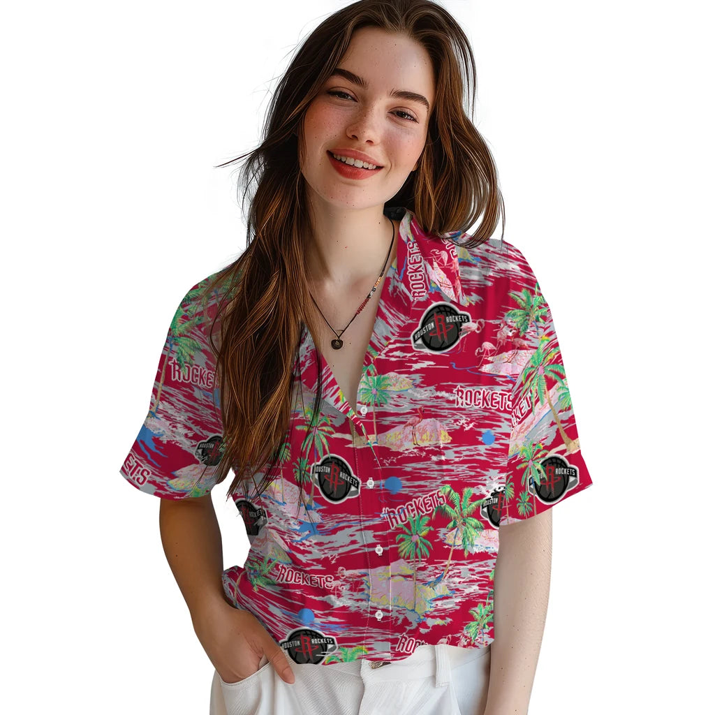 Houston Rockets Hawaiian Shirt - Hawaii Island | Hula Hawaiian Shirts