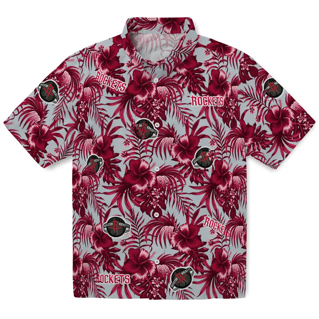 Houston Rockets Hawaiian Shirt - Hibiscus Exotic | Hula Hawaiian Shirts