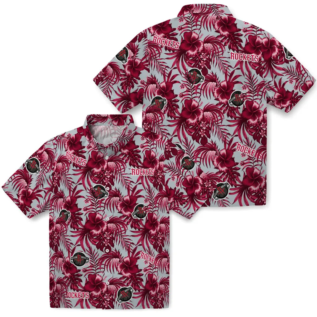Houston Rockets Hawaiian Shirt - Hibiscus Exotic | Hula Hawaiian Shirts