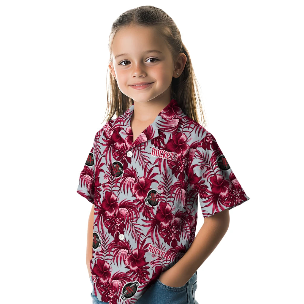 Houston Rockets Hawaiian Shirt - Hibiscus Exotic | Hula Hawaiian Shirts