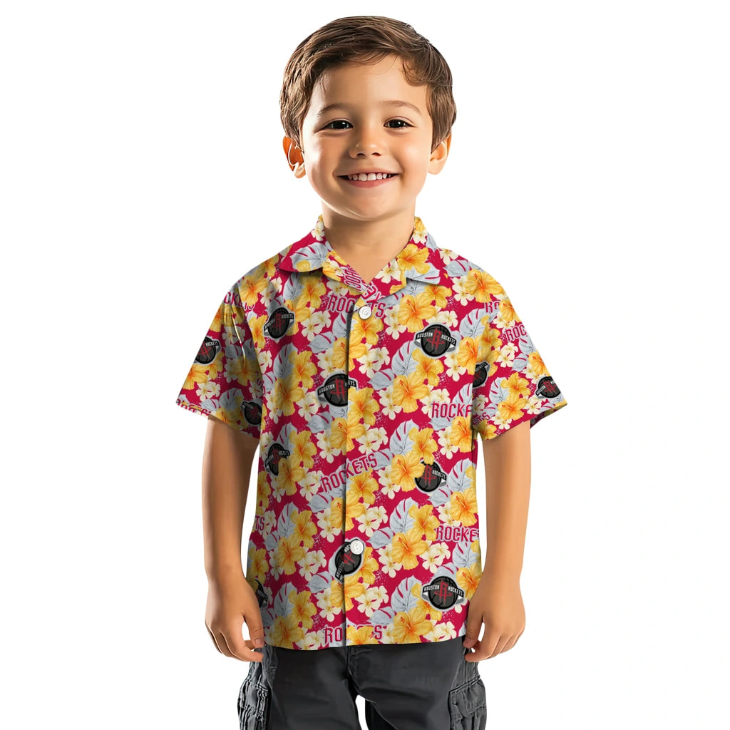 Houston Rockets Hawaiian Shirt - Hibiscus Tropics | Hula Hawaiian Shirts