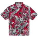 Houston Rockets Hawaiian Shirt - Palm Leaves | Hula Hawaiian Shirts