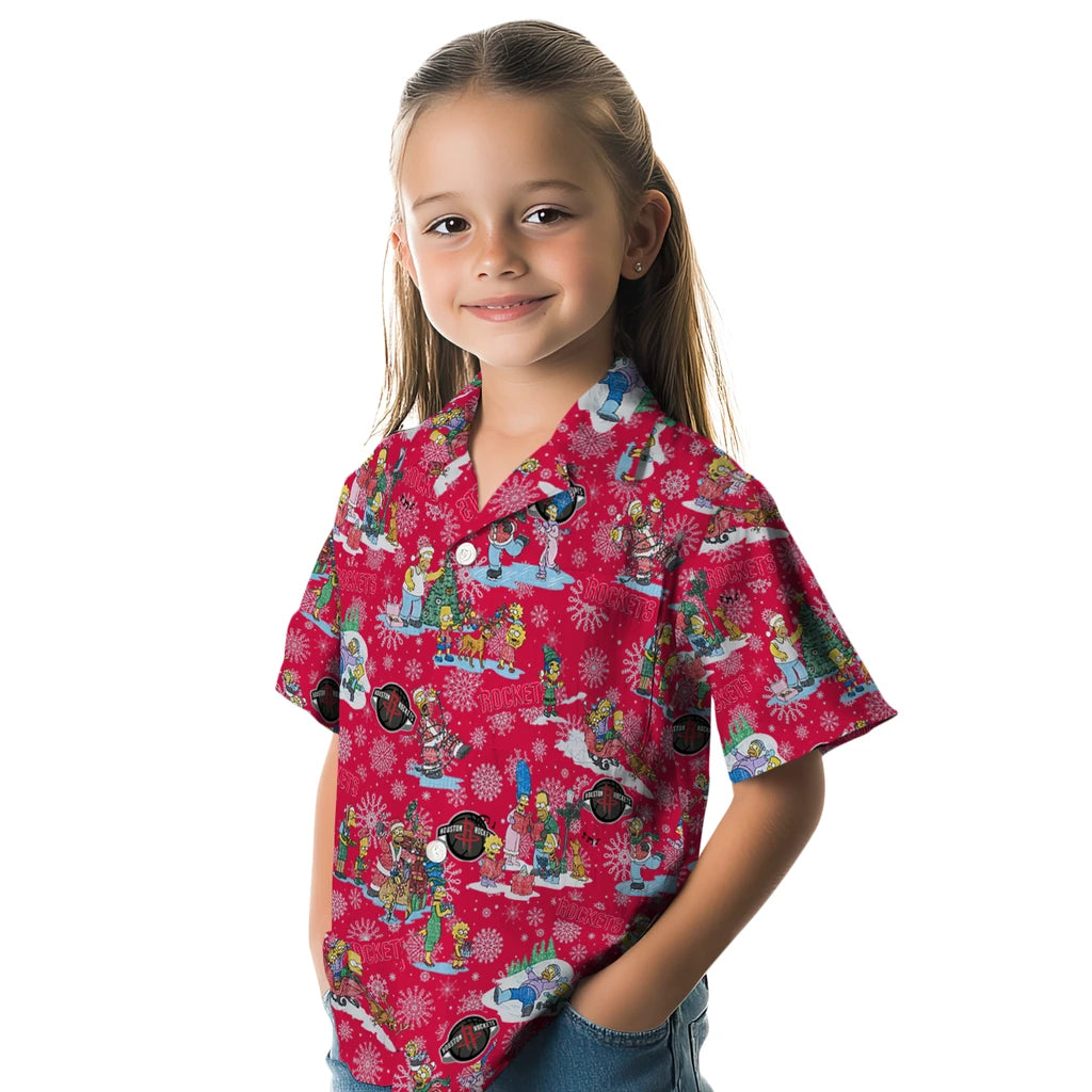 Houston Rockets Hawaiian Shirt - Simpsons Christmas | Hula Hawaiian Shirts