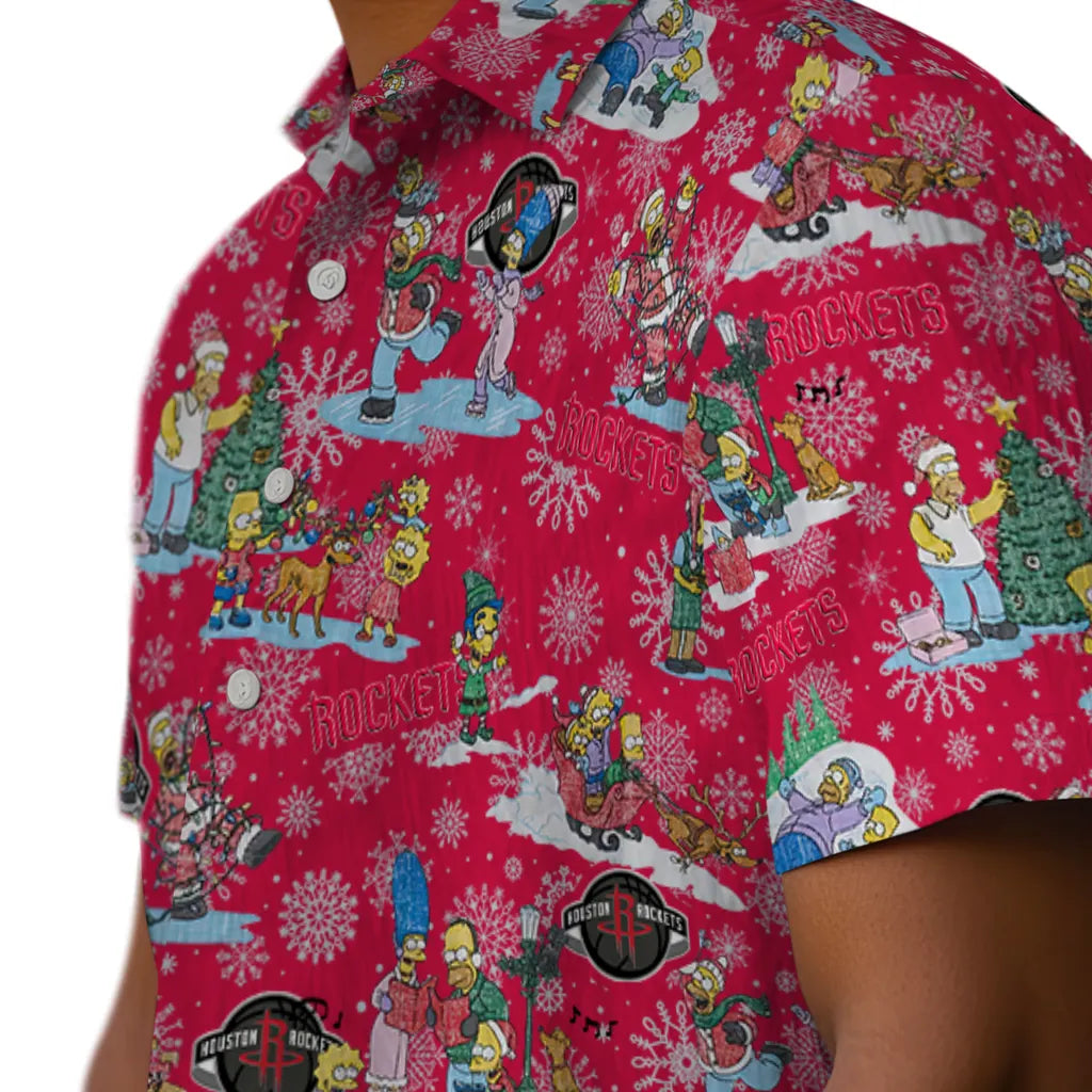 Houston Rockets Hawaiian Shirt - Simpsons Christmas | Hula Hawaiian Shirts