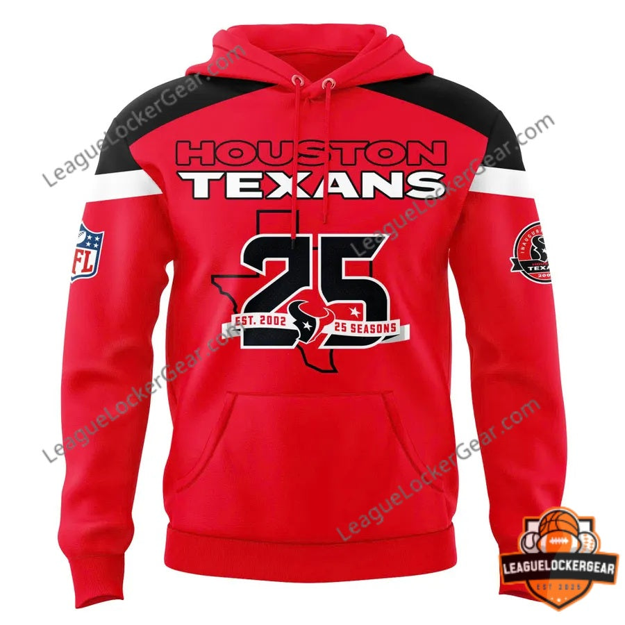 Houston Texans 25 Seasons Anniversary Hoodie - LeagueLockerGear