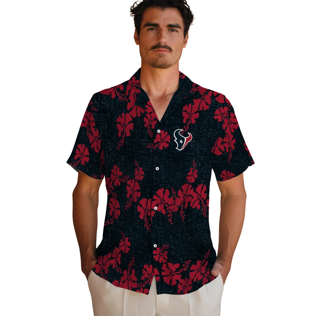 Houston Texans Hawaiian Shirt - 50th State Flower | Hula Hawaiian Shirts