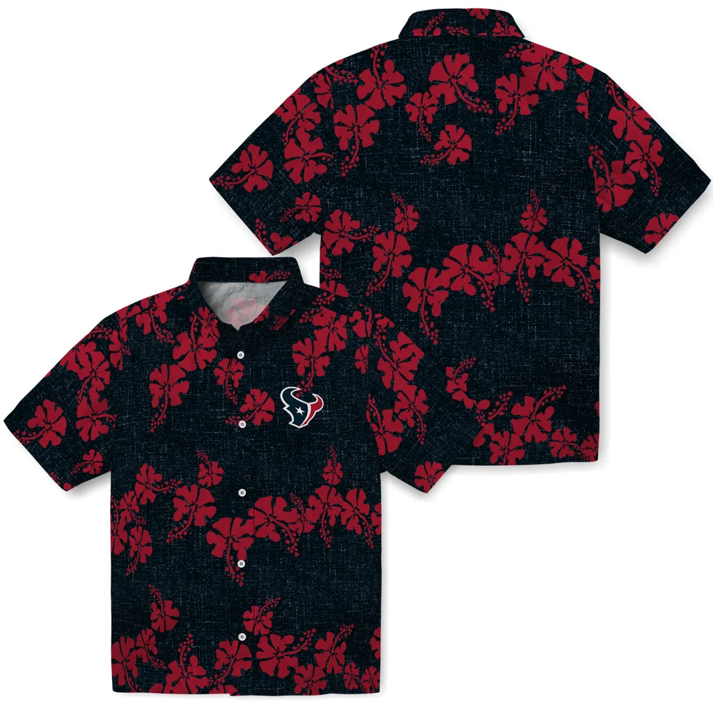 Houston Texans Hawaiian Shirt - 50th State Flower | Hula Hawaiian Shirts