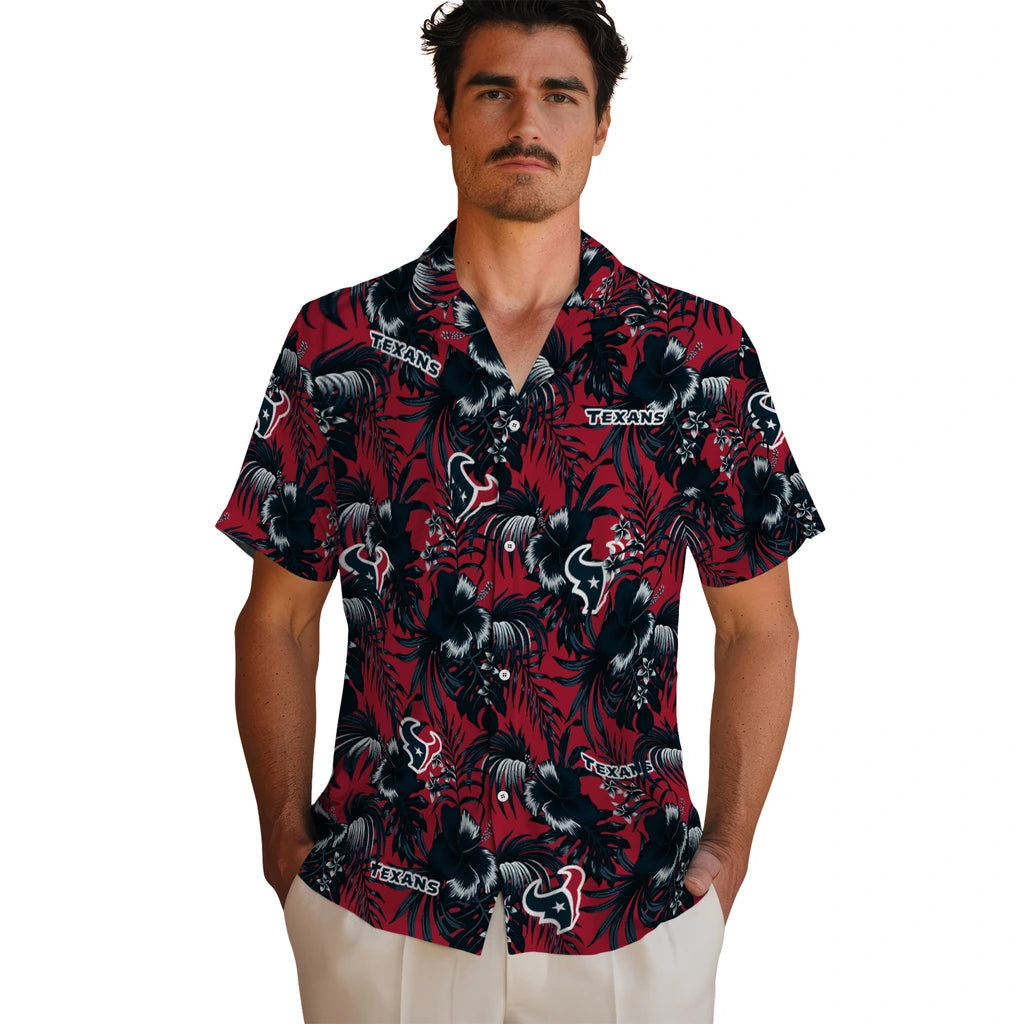 Houston Texans Hawaiian Shirt - Hibiscus Exotic | Hula Hawaiian Shirts