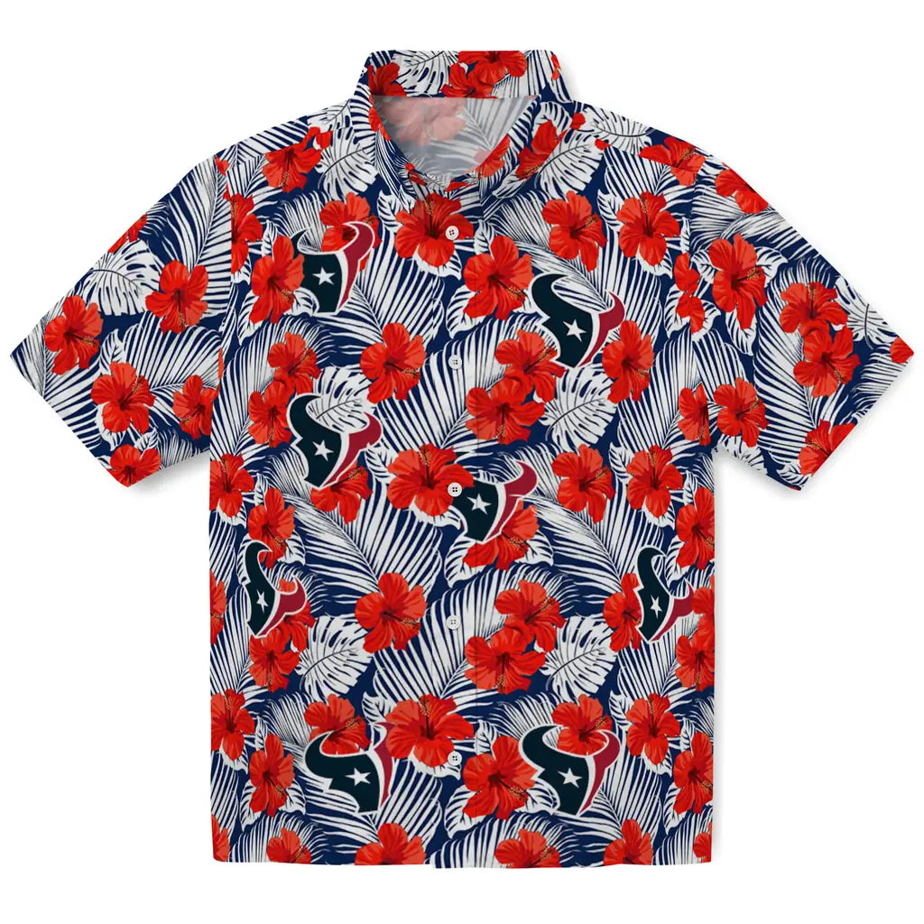 Houston Texans Hawaiian Shirt - Hibiscus Fiesta | Hula Hawaiian Shirts
