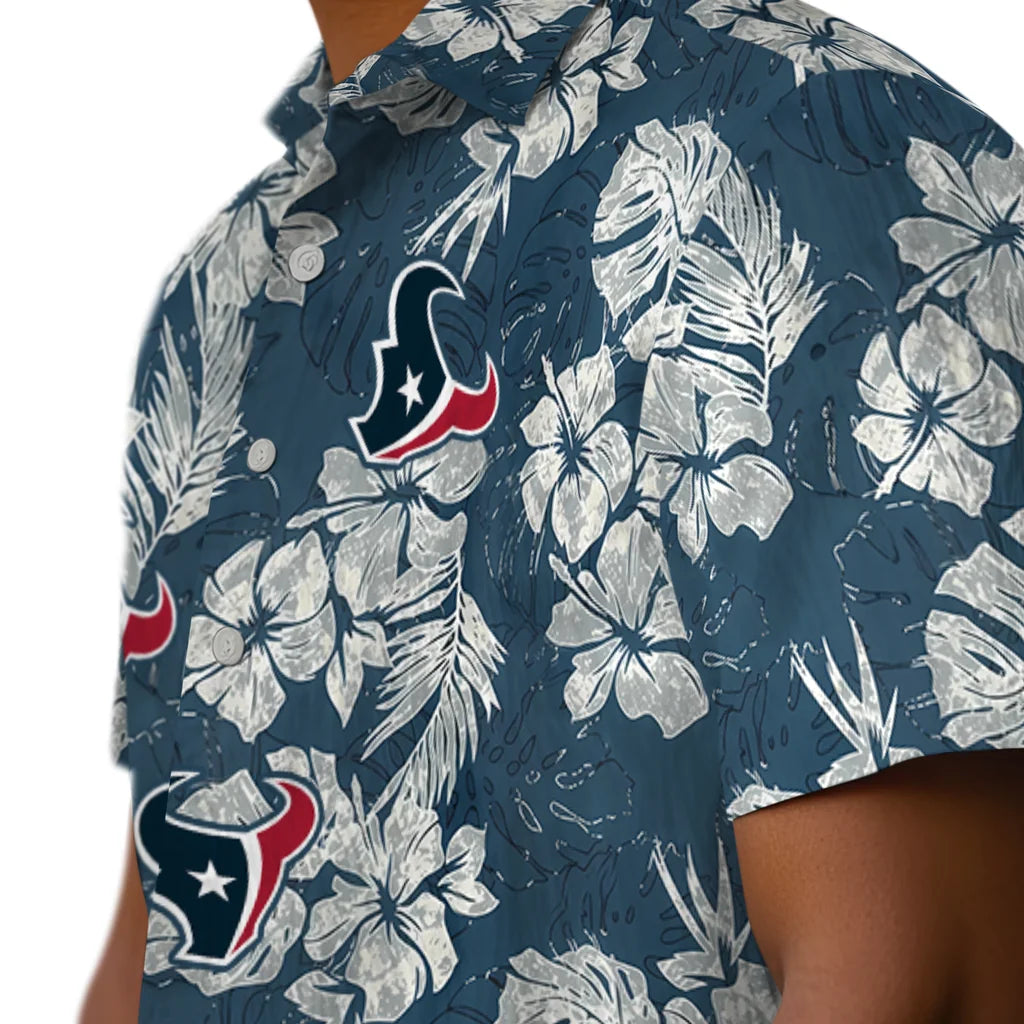 Houston Texans Hawaiian Shirt - Hibiscus Flowers | Hula Hawaiian Shirts