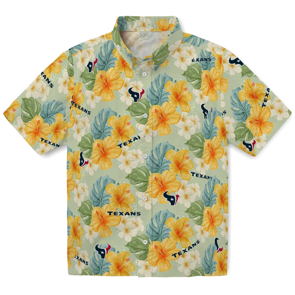 Houston Texans Hawaiian Shirt - Hibiscus Mood | Hula Hawaiian Shirts