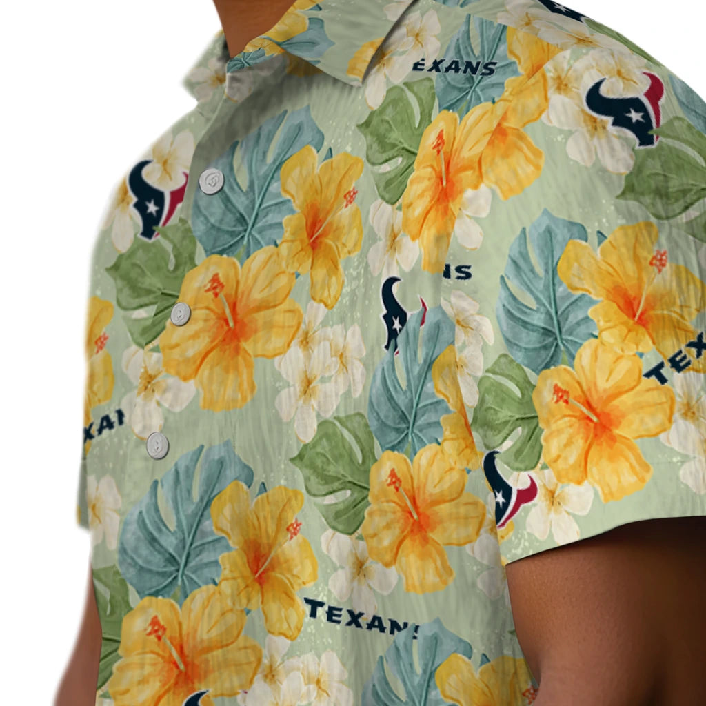 Houston Texans Hawaiian Shirt - Hibiscus Mood | Hula Hawaiian Shirts
