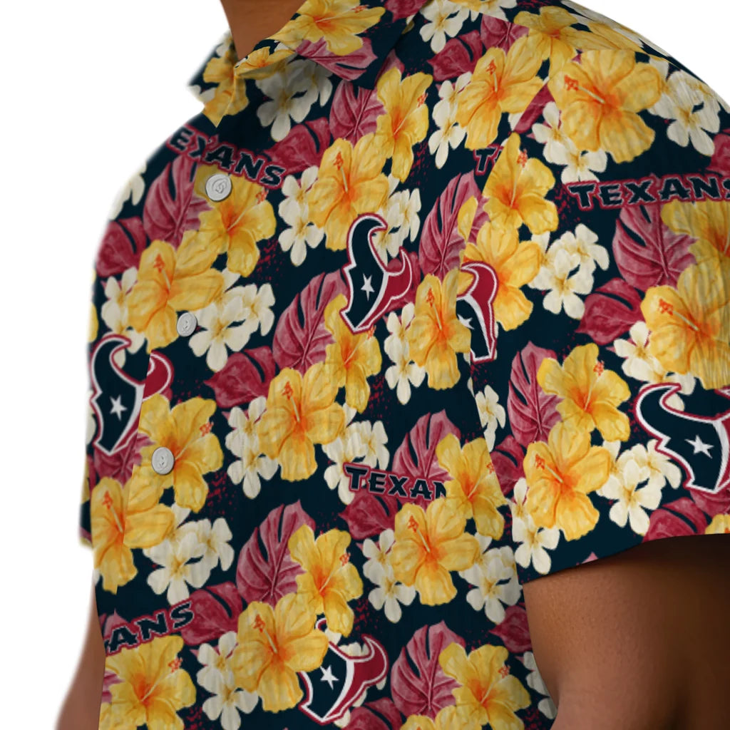 Houston Texans Hawaiian Shirt - Hibiscus Tropics | Hula Hawaiian Shirts