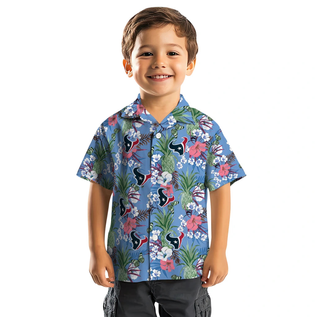 Houston Texans Hawaiian Shirt - Pineapple Bouquet | Hula Hawaiian Shirts