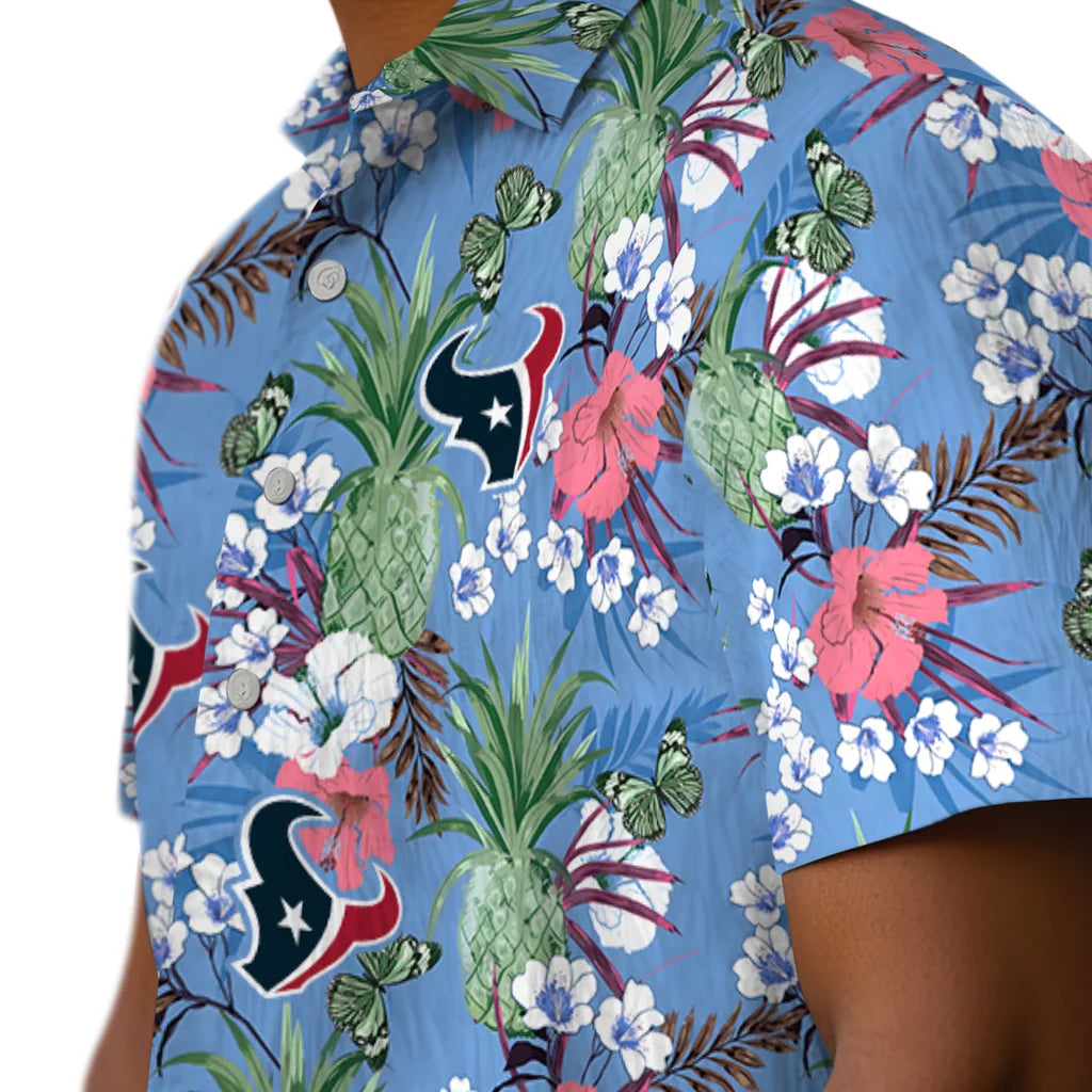 Houston Texans Hawaiian Shirt - Pineapple Bouquet | Hula Hawaiian Shirts