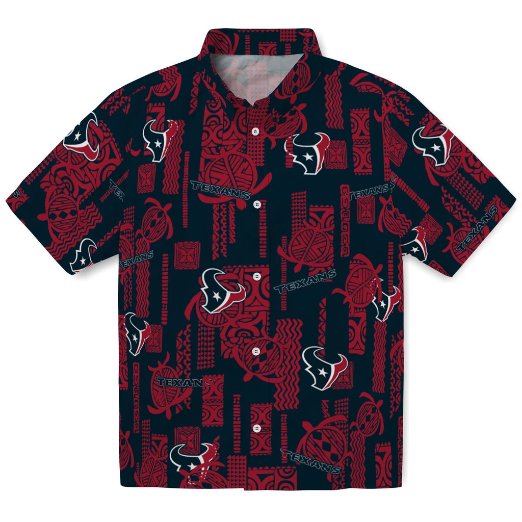 Houston Texans Hawaiian Shirt - Turtle Lines | Hula Hawaiian Shirts